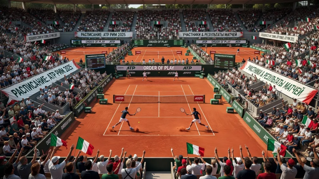 ATP Рим 2025: расписание, участники, результаты матчей и особенности ставок на теннисный турнир в Италии